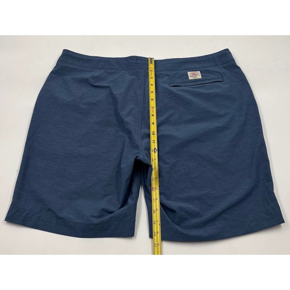Faherty All Day Shorts Men's 38 Blue Stretch 9" Polyester - Picture 7 of 7